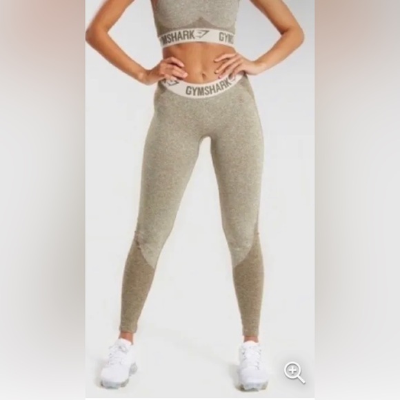 GYMSHARK Flex Leggings Khaki Athletic Performance / Olive Green / Small✨ - Picture 4 of 11